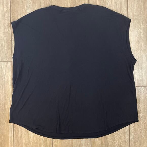 Athleta Cloudlight Stratus Tee Black Sleeveless Top Plus Size 3X Modal Blend - Picture 2 of 7